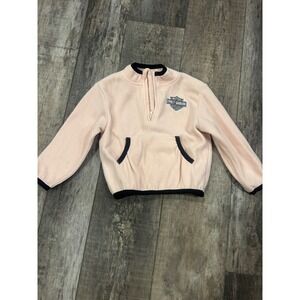 Harley Davidson Pink Fleece Quarter Zip Pullover Kids Size 4T
